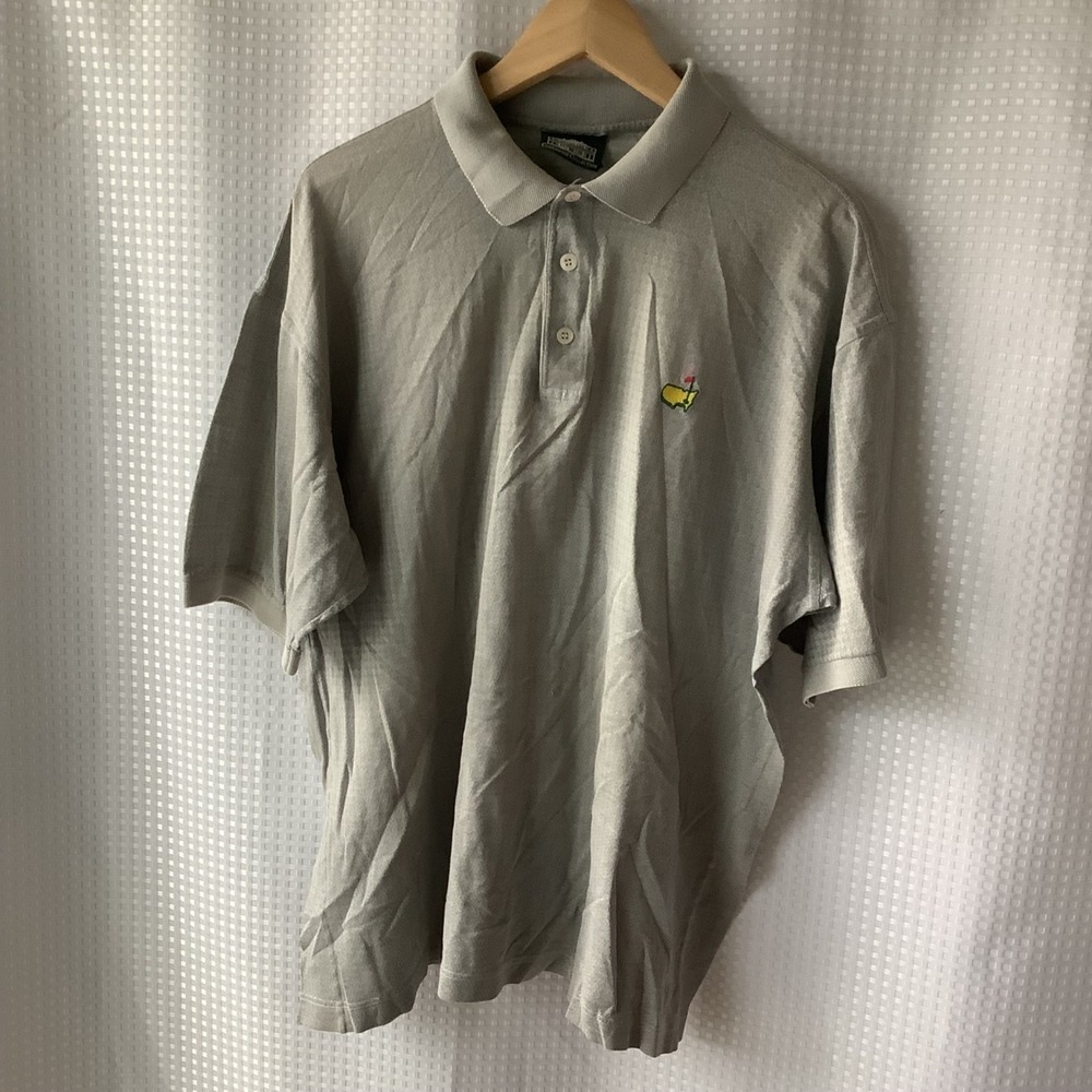 Clubhouse Collection The Masters Logo Golf Polo Gray Diamond Men's Sz L Vintage